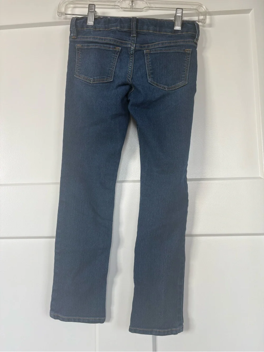 Old Navy Girls Skinny Blue Jeans with adjustable waist straps Size 6